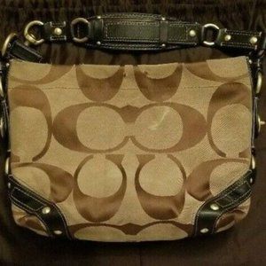 Coach Carly Medium Canvas C Tote w/ skinny wallet